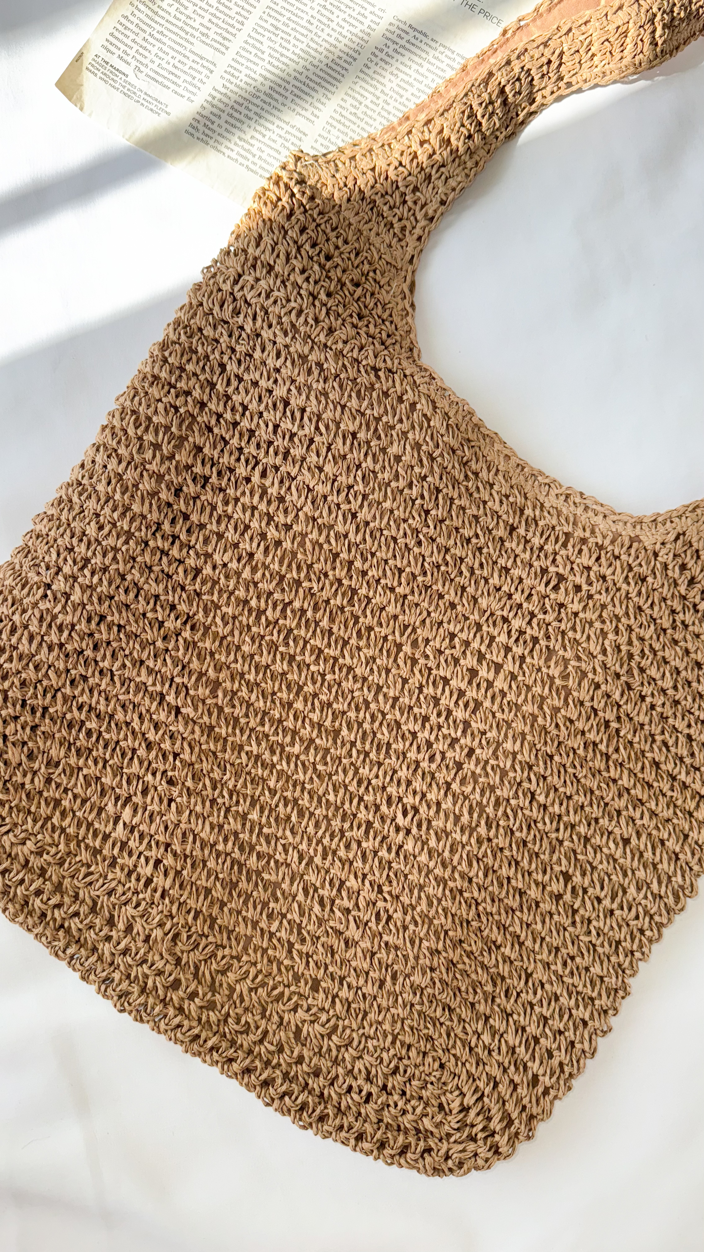 نمای دیگر از کیف رافیا کد 02 رنگ تک رنگ