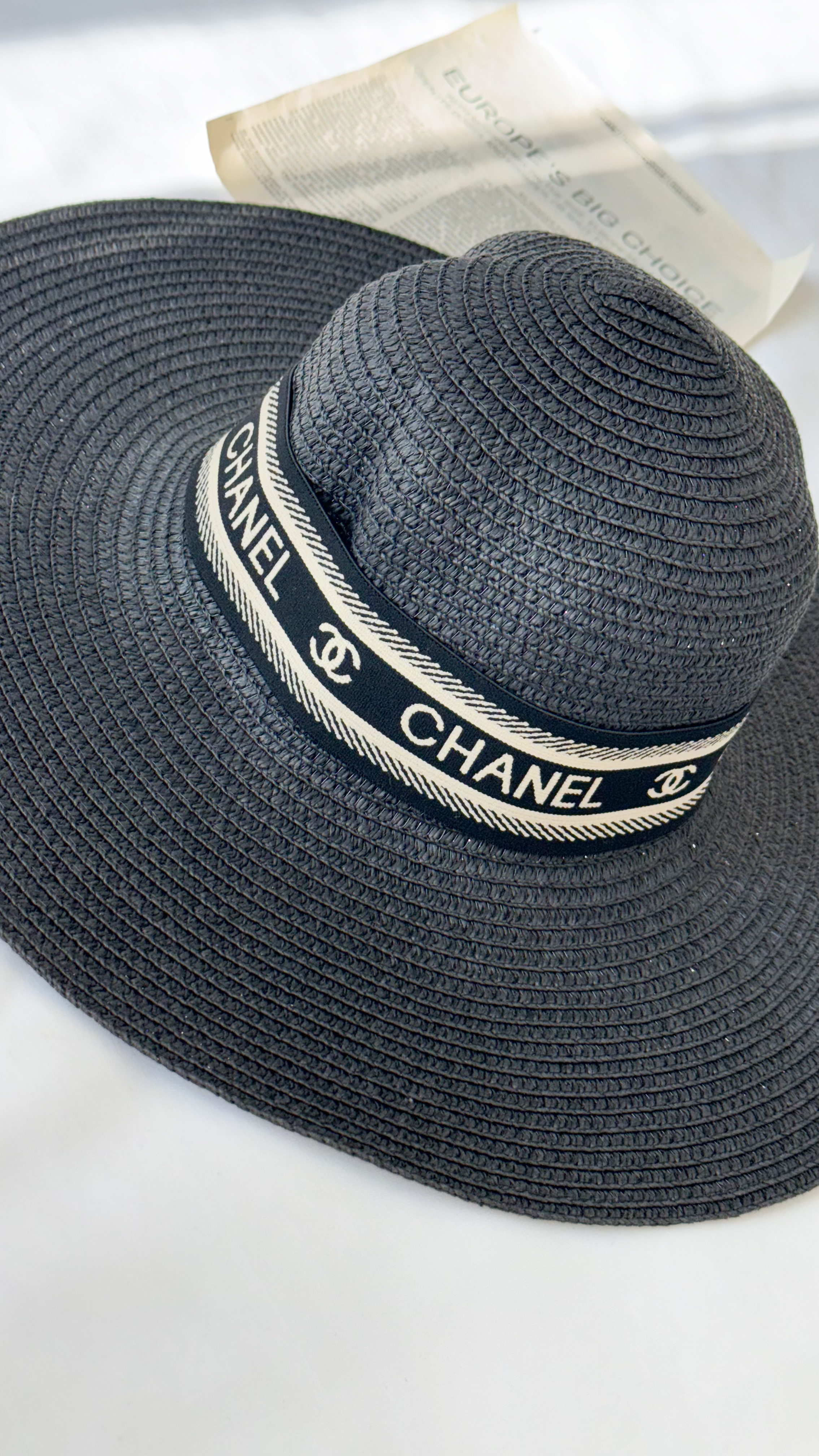 نمای دیگر از کلاه ساحلی شنل رنگ مشکی