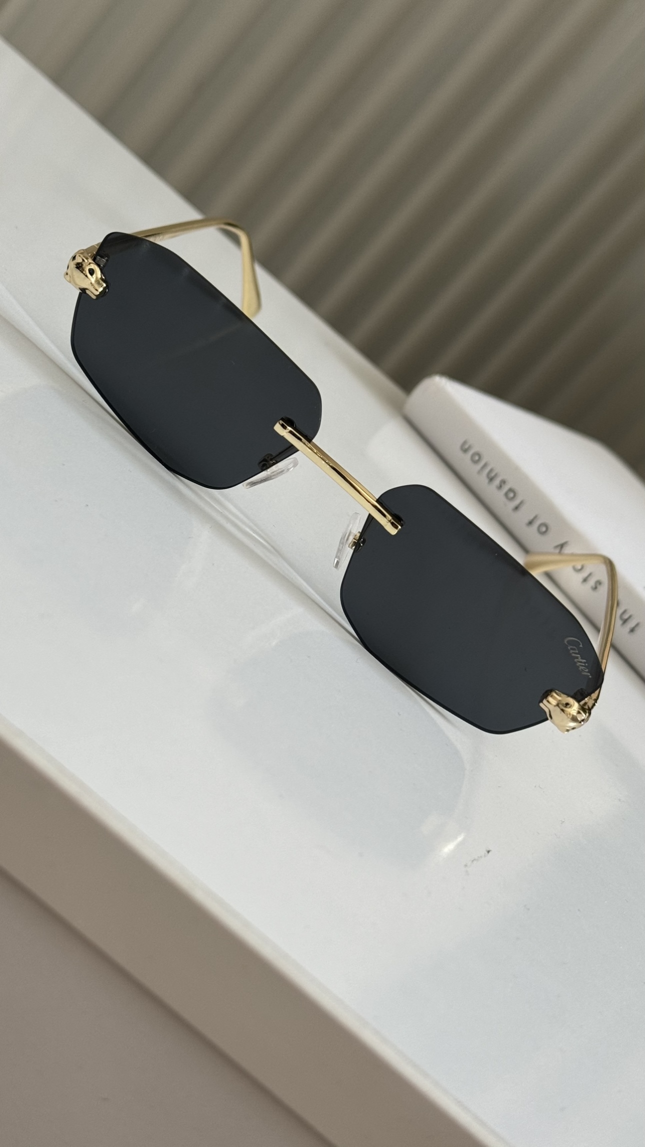نمای دیگر از عینک فریملس مستطیل Cartier