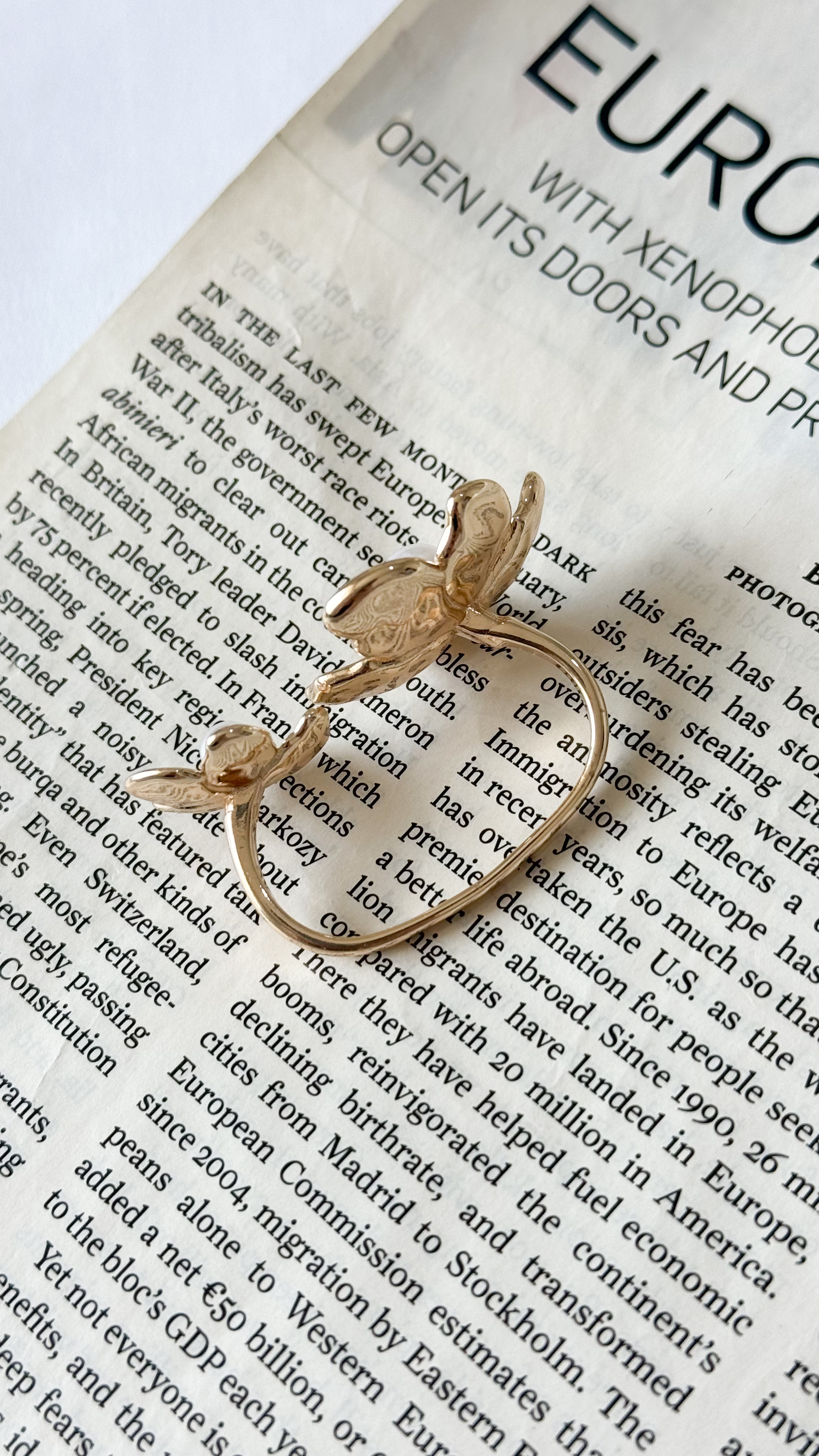 نمای دیگر از انگشتر های دوتایی سیلور و طلایی