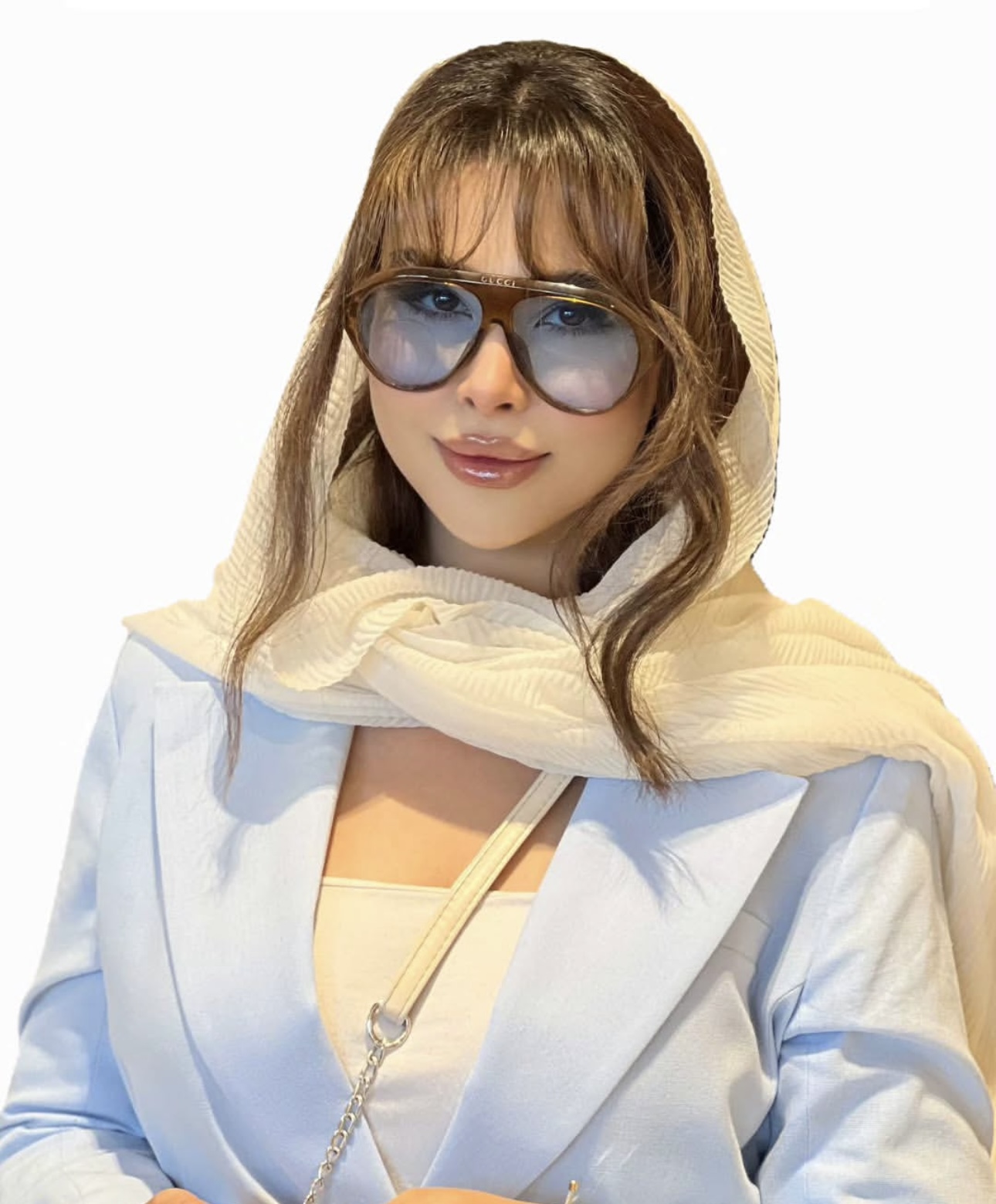 نمای دیگر از عینک گوچی خلبانی